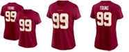 Nike Women's Chase Young Burgundy Washington Football Team Name Number T-shirt